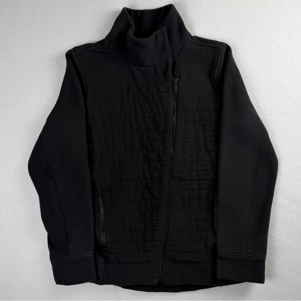Lululemon Women's Fleece Be True Asymmetrical Mock Neck Jacket Black Sz 6 - Picture 6 of 11